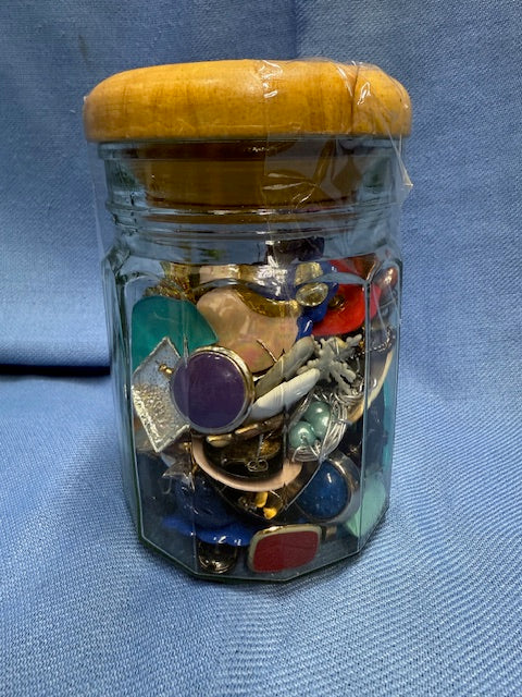 Jar of Broken Earrings for Crafts